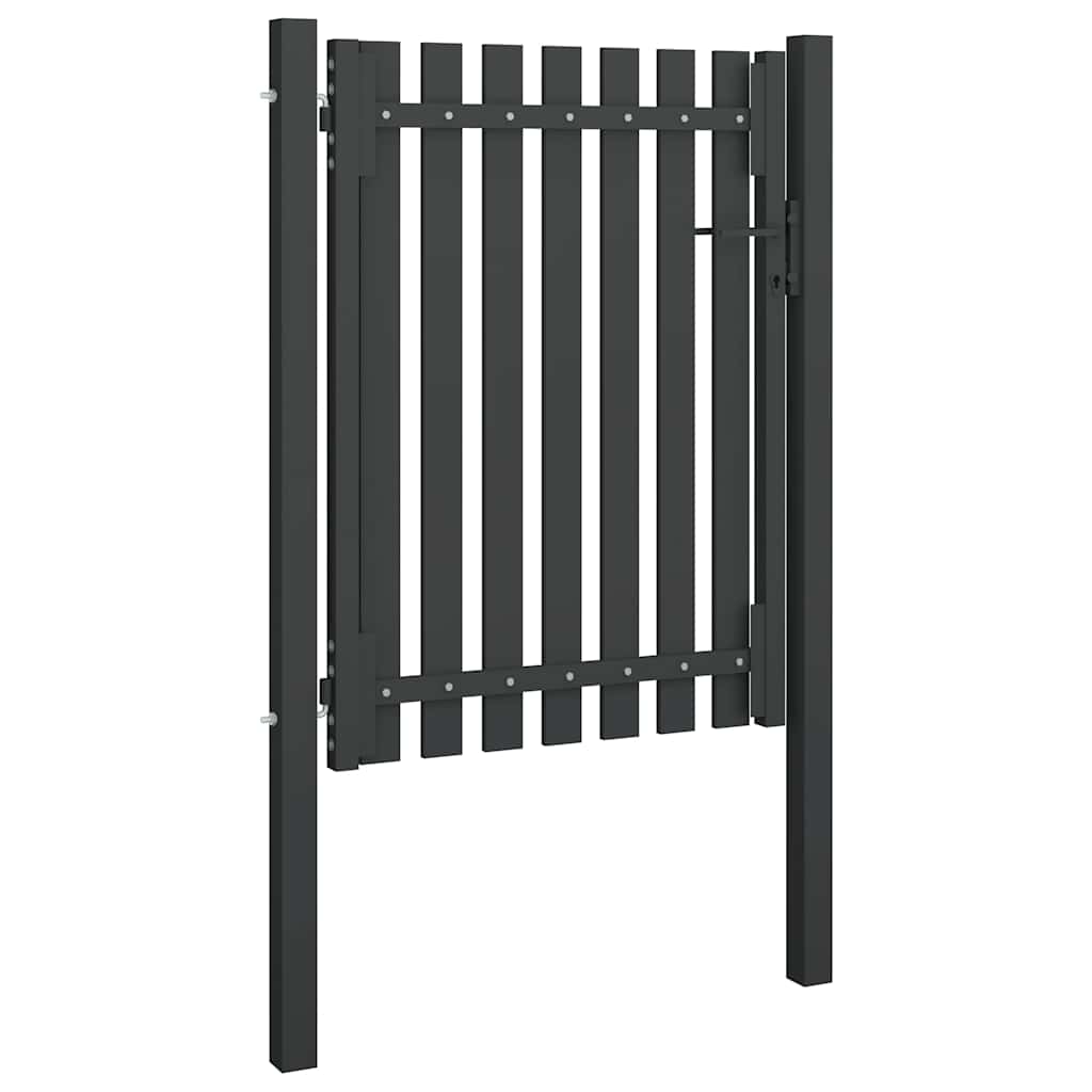 Vidaxl poort 1x1,7m staal antraciet