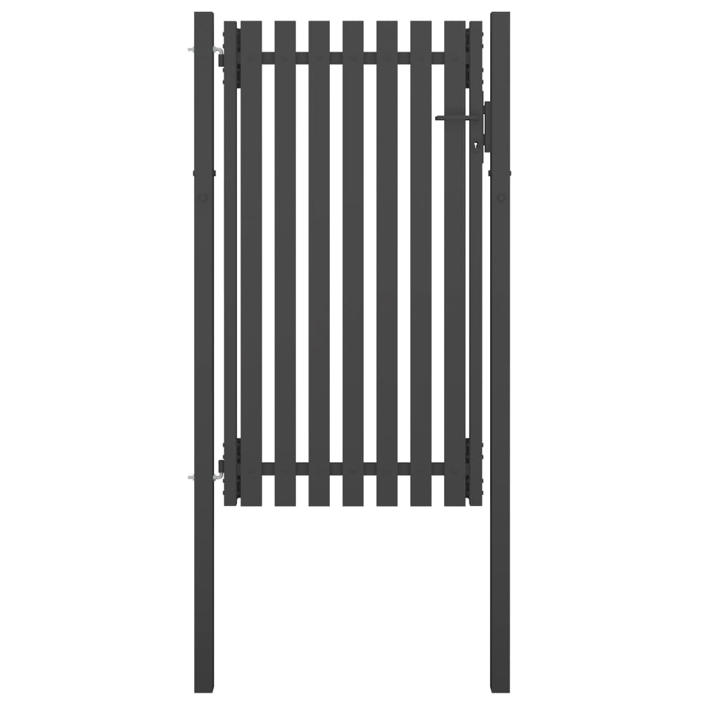 VidaXL Poort 1x2,25m staal antraciet