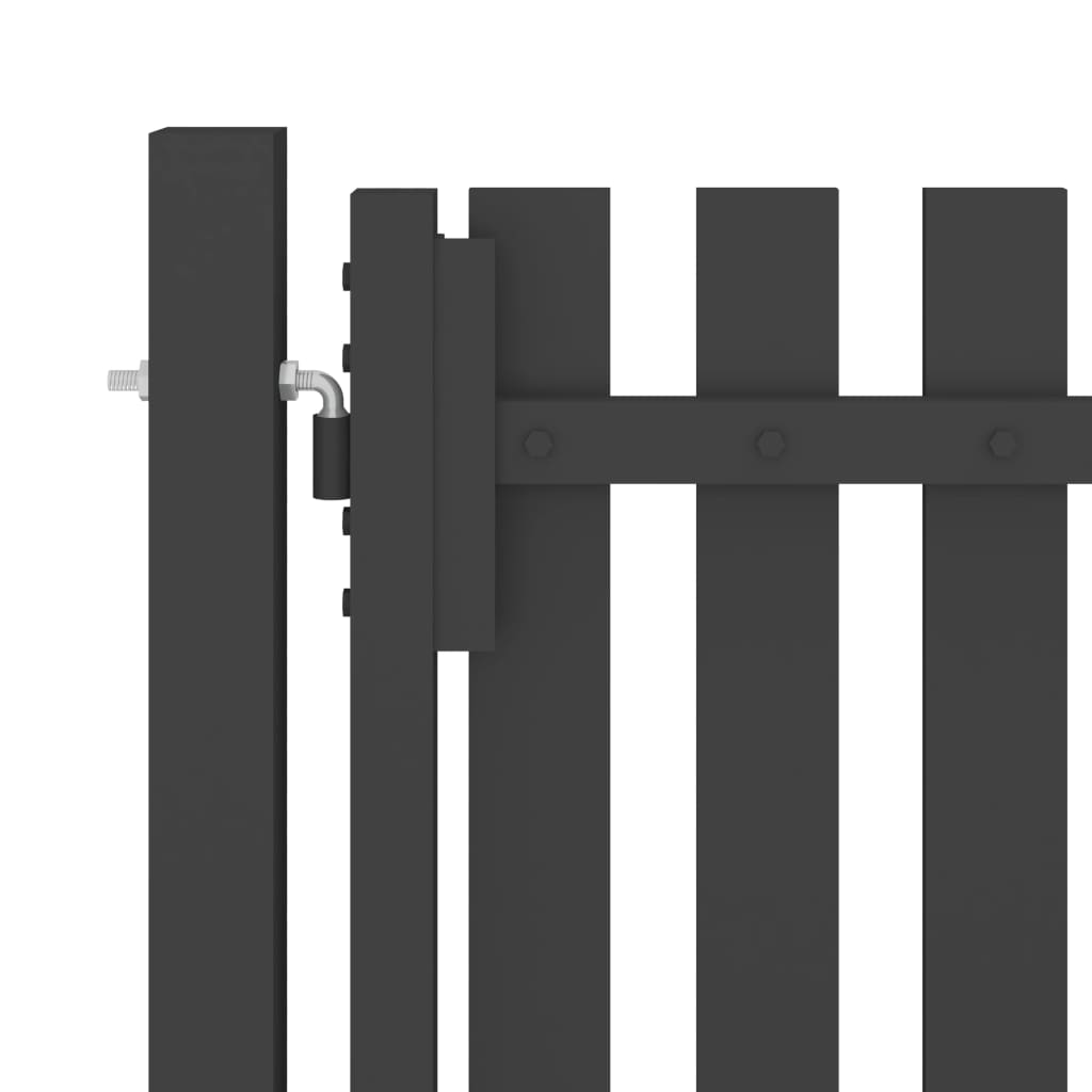 VidaXL Poort 4x1,25m staal antraciet