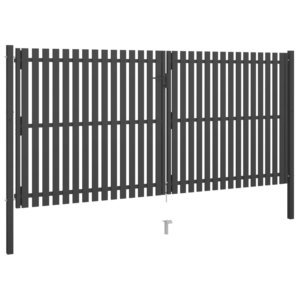VidaXL Poort 4x2,25m staal antraciet