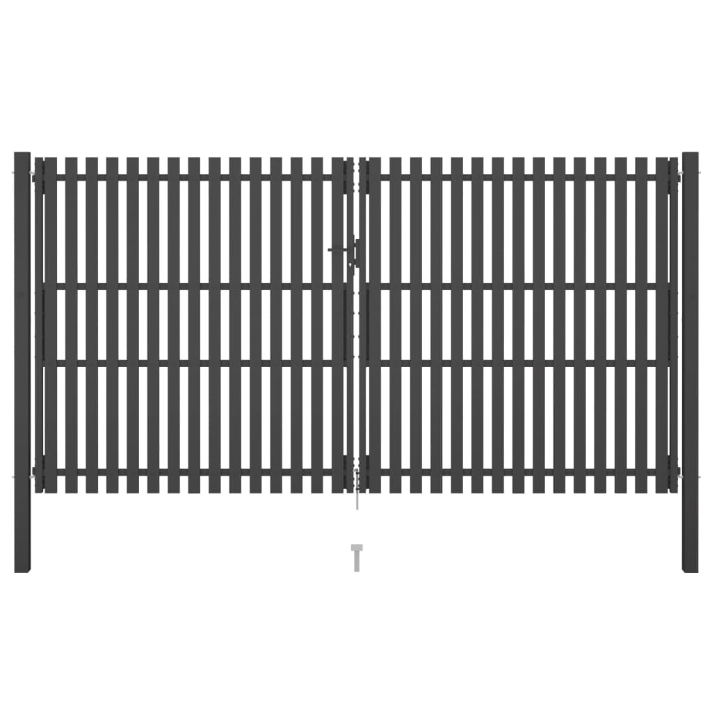 VidaXL Poort 4x2,5m staal antraciet