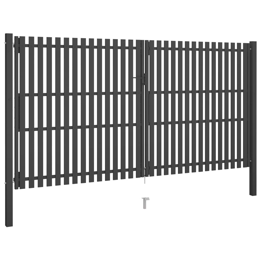 VidaXL Poort 4x2,5m staal antraciet