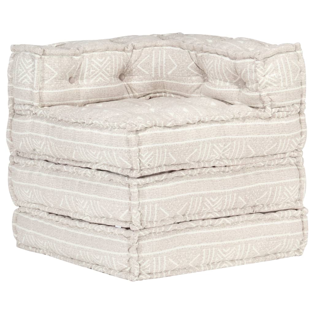 VidaXL Poef modulaire stof beige