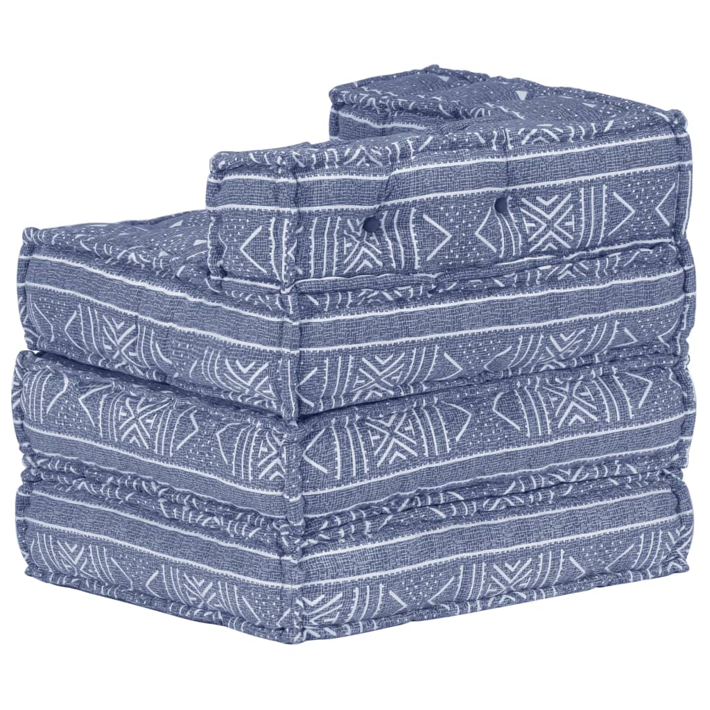 VidaXL Poef modulaire stof indigo