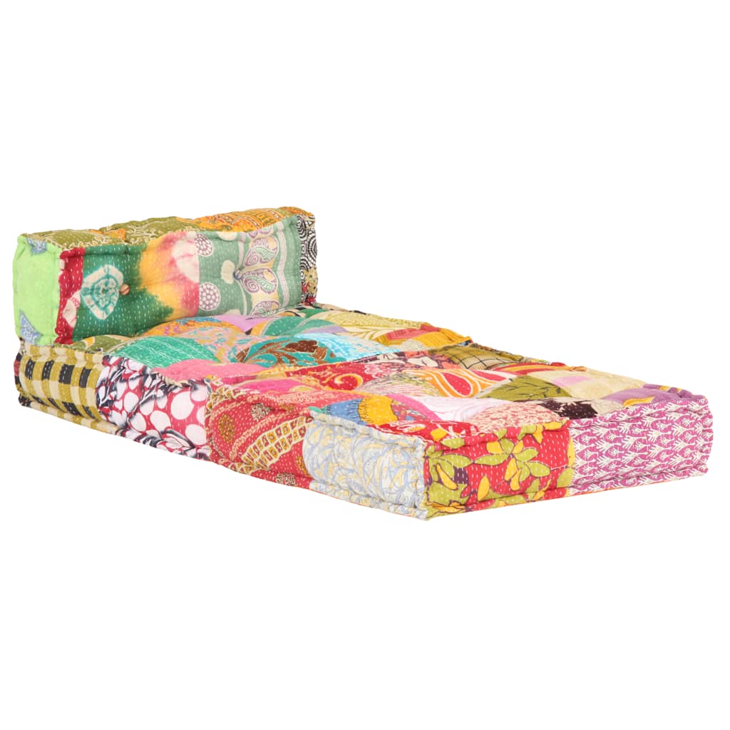 Vidaxl poef modulaire stof patchwork