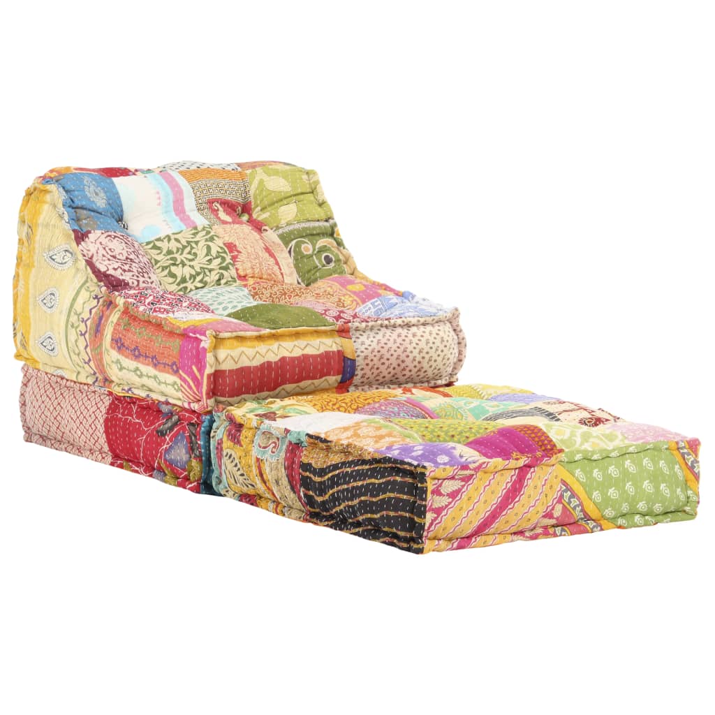 VidaXL Poef modulaire stof patchwork