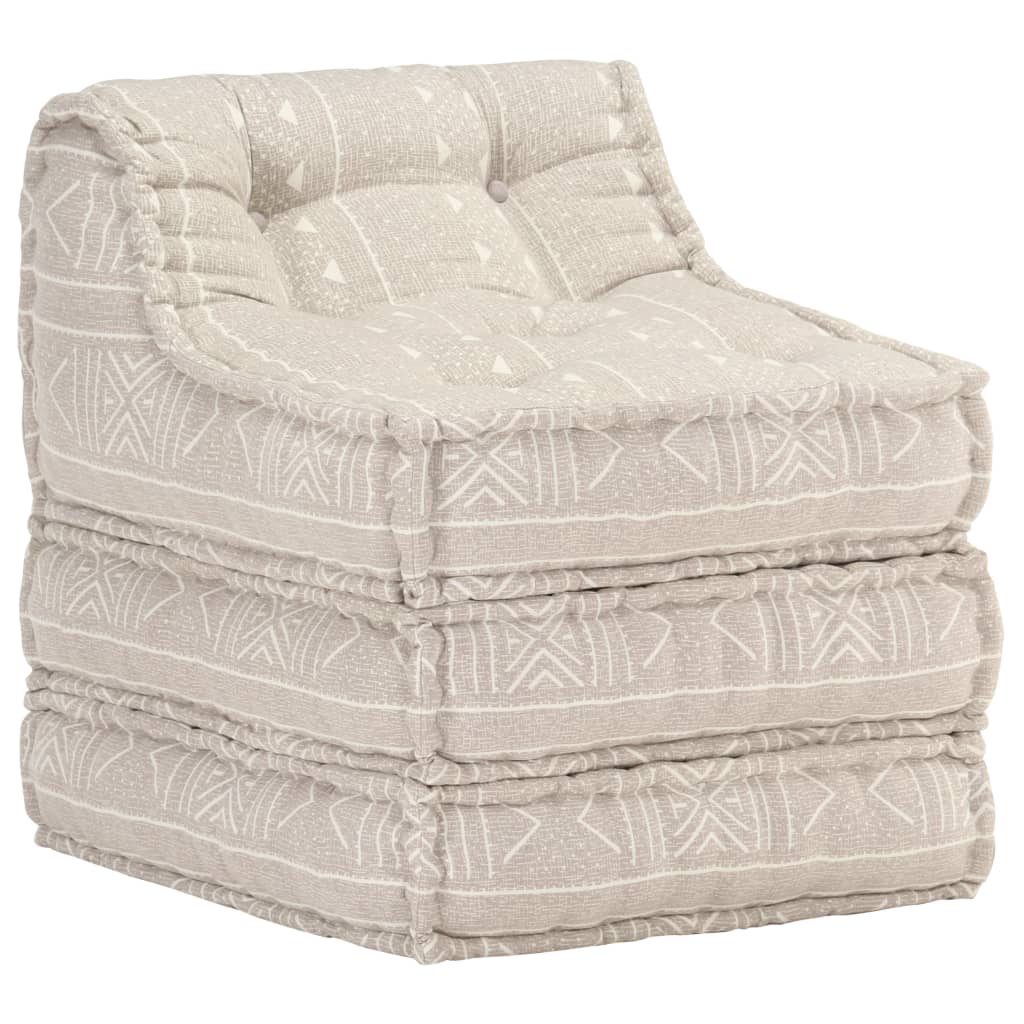 VidaXL Poef modulaire stof beige