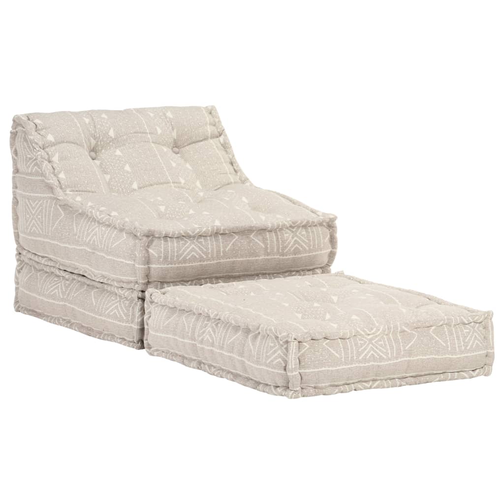 VidaXL Poef modulaire stof beige