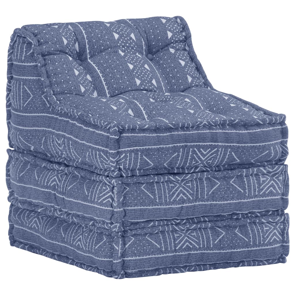 VidaXL Poef modulaire stof indigo
