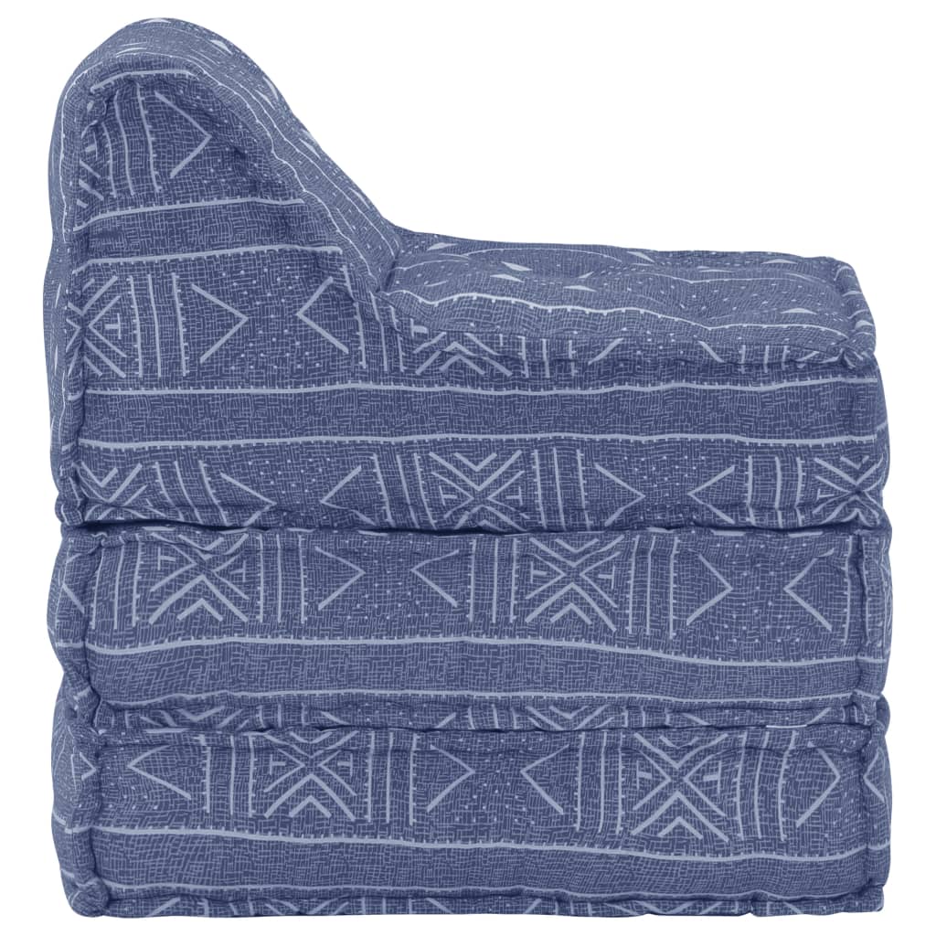 VidaXL Poef modulaire stof indigo
