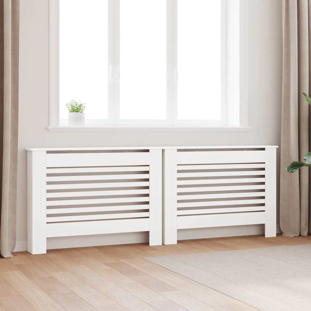 Vidaxl radiatorombouwen 2 st 112x19x81,5 cm mdf wit