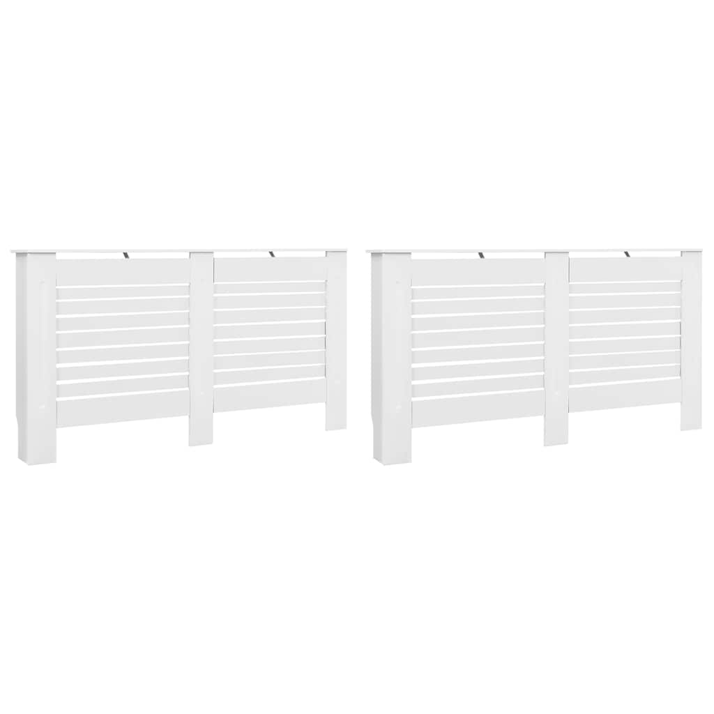 VidaXL Radiatorombouw 2 st 152x19x81,5 cm MDF wit