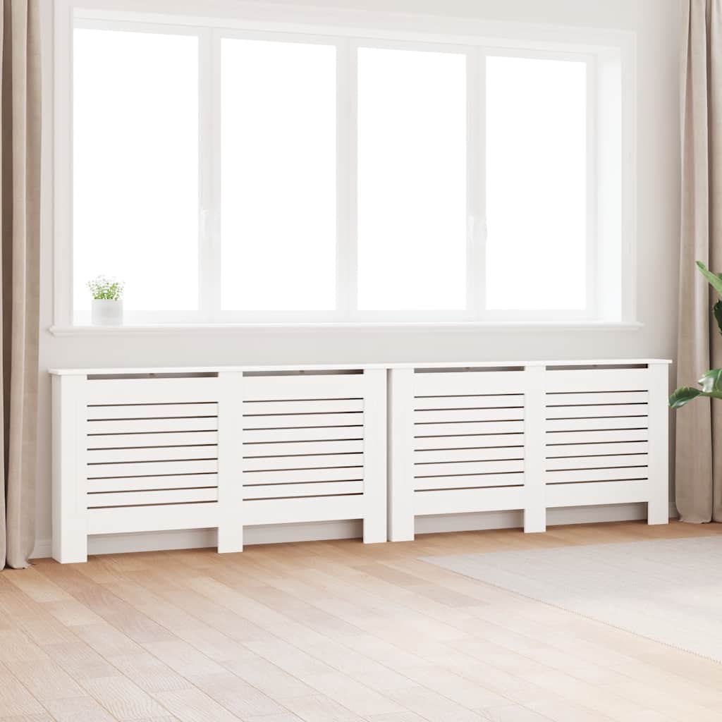 VidaXL Radiatorombouw 2 st 152x19x81,5 cm MDF wit