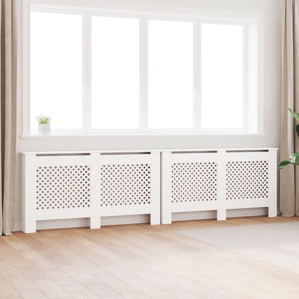 VidaXL Radiatorombouw 2 st 152x19x81,5 cm MDF wit