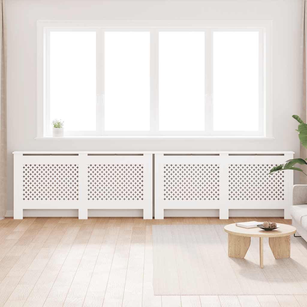 VidaXL Radiatorombouw 2 st 172x19x81,5 cm MDF wit
