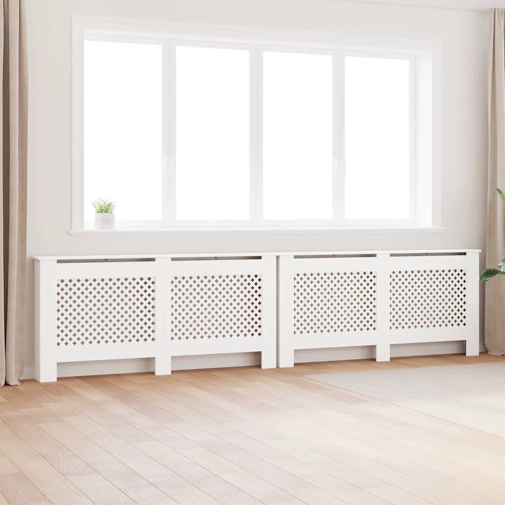 VidaXL Radiatorombouw 2 st 172x19x81,5 cm MDF wit