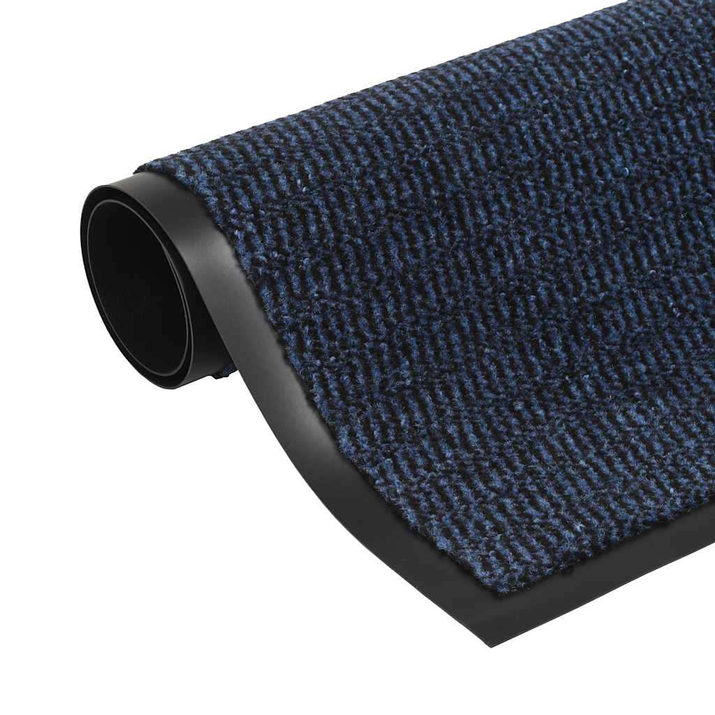 Vidaxl droogloopmatten 2 st rechthoekig getuft 60x90 cm blauw