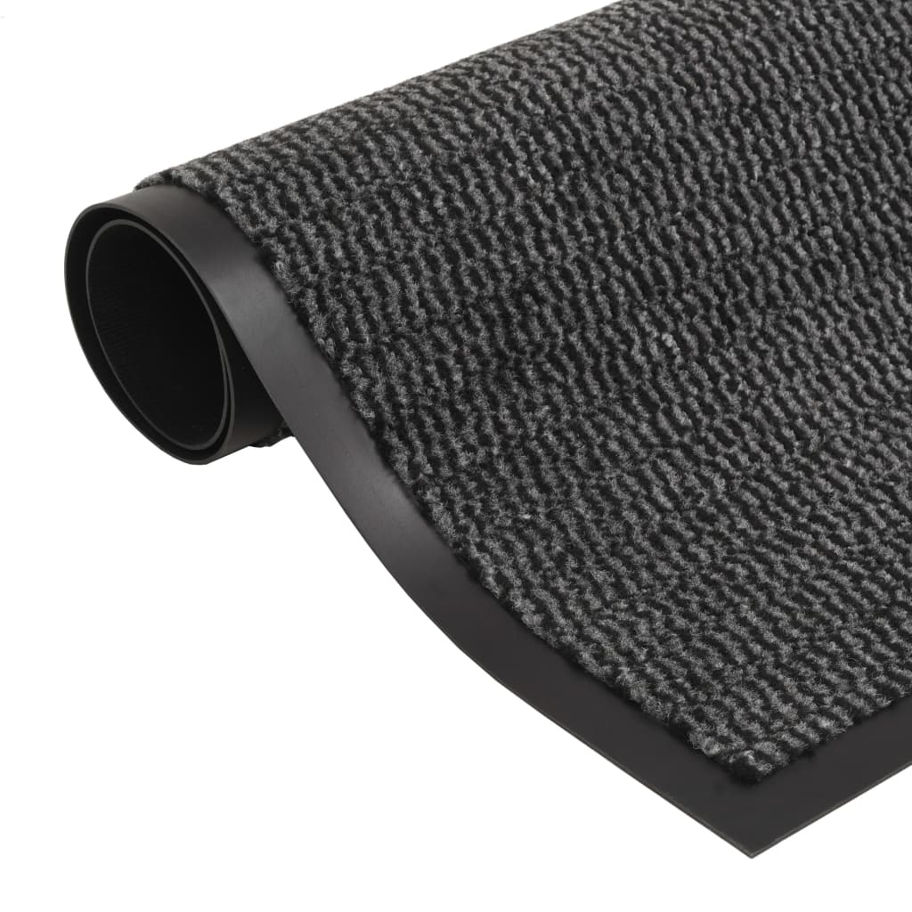 Vidaxl droogloopmatten 2 st rechthoekig getuft 90x150 cm antraciet