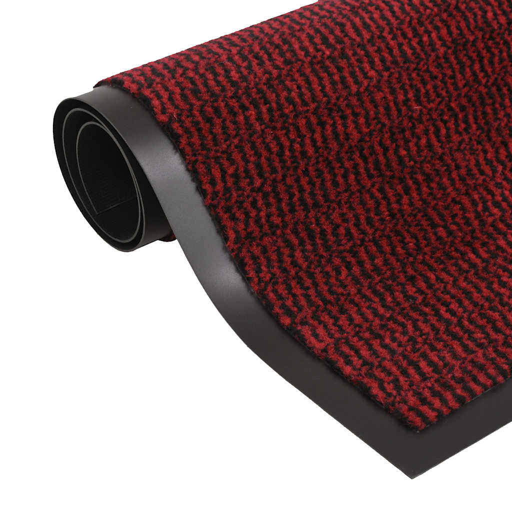 Vidaxl droogloopmatten 2 st rechthoekig getuft 120x180 cm rood