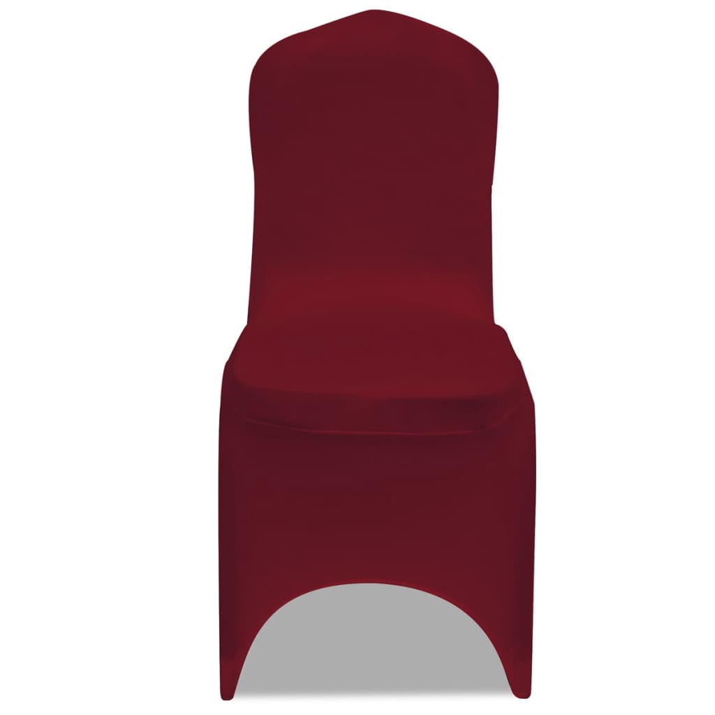 Vidaxl stoelhoezen stretch 18 st bordeauxrood