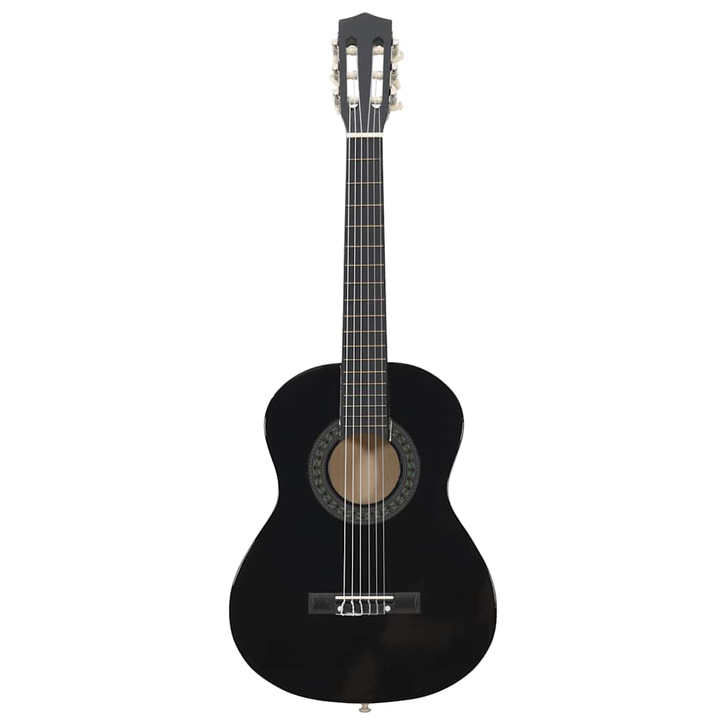Vidaxl 8-delige gitaarset klassiek beginner 1 2 34 zwart