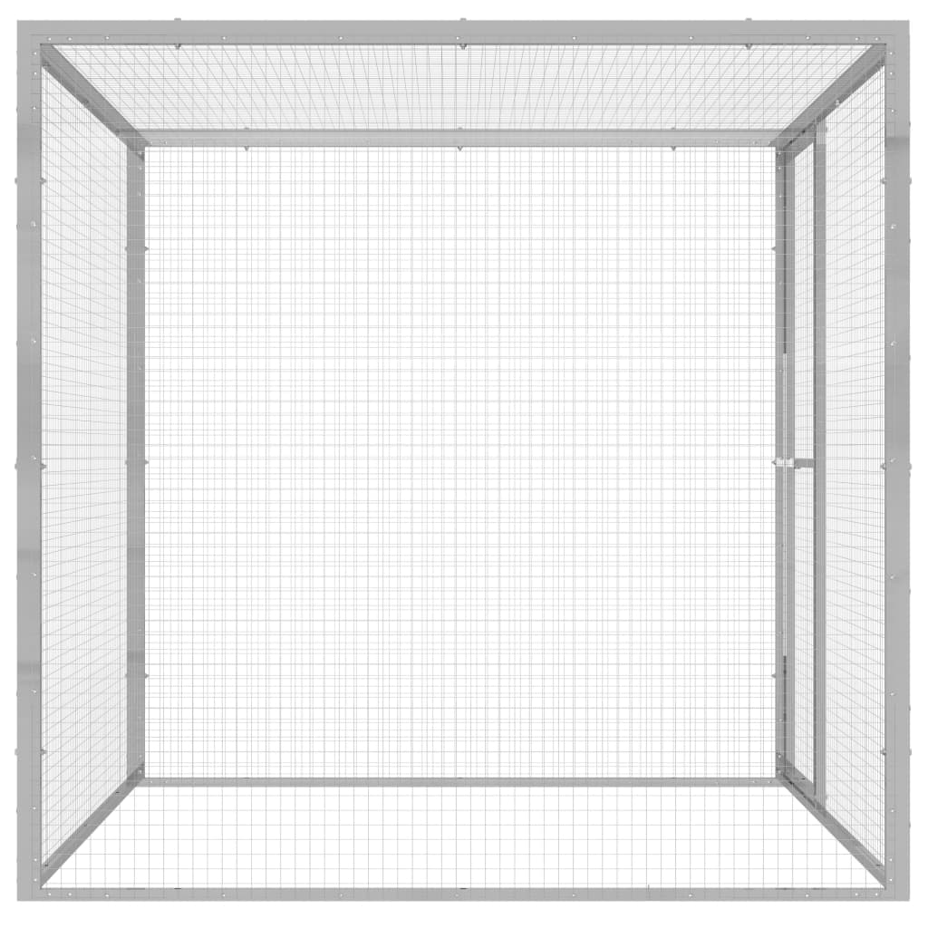 VidaXL Kattenkooi 1,5x1,5x1,5m gegalvaniseerd staal
