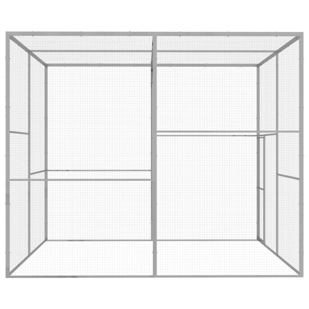 VidaXL Kattenkooi 3x3x2,5m gegalvaniseerd staal