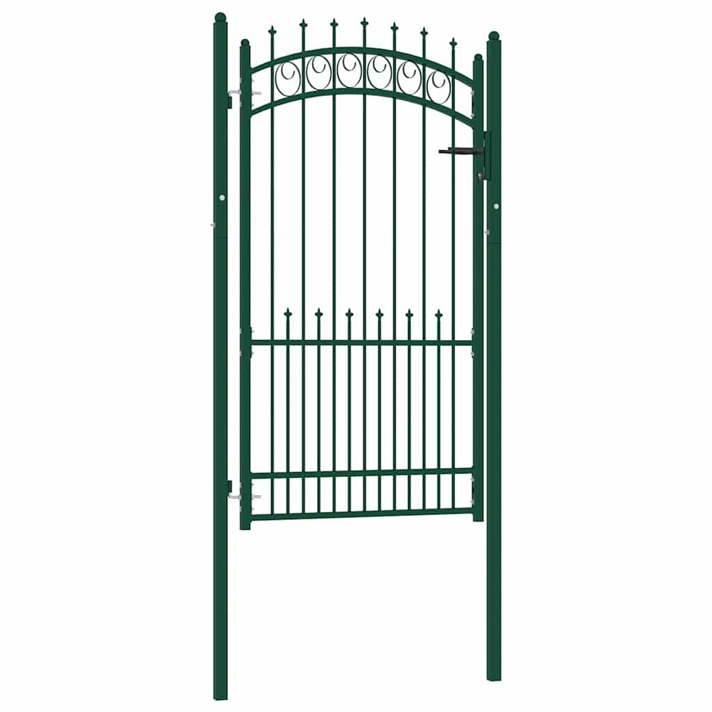 Vidaxl poort met speerpunten 100x175 cm staal groen