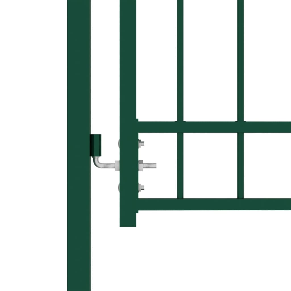 VidaXL Poort met speerpunten 100x175 cm staal groen