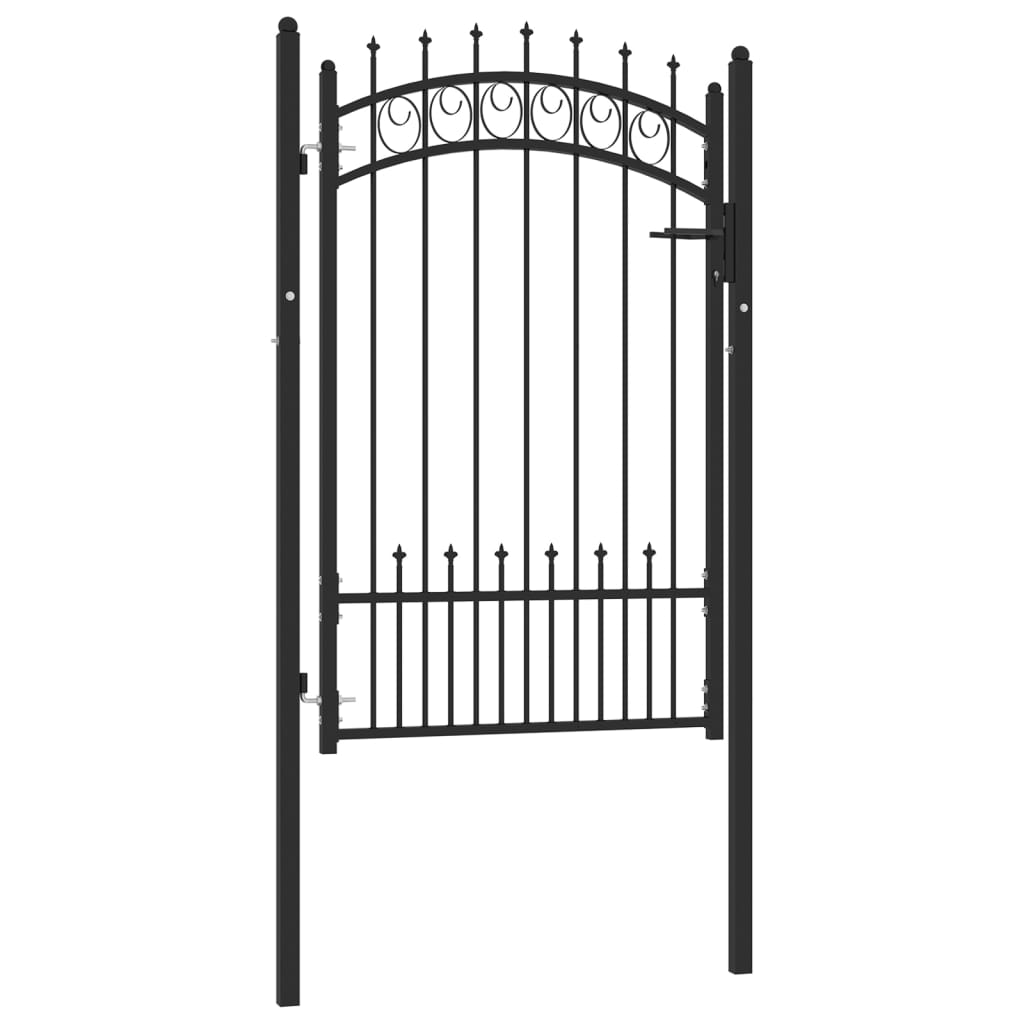 VidaXL Poort met speerpunten 100x150 cm staal zwart