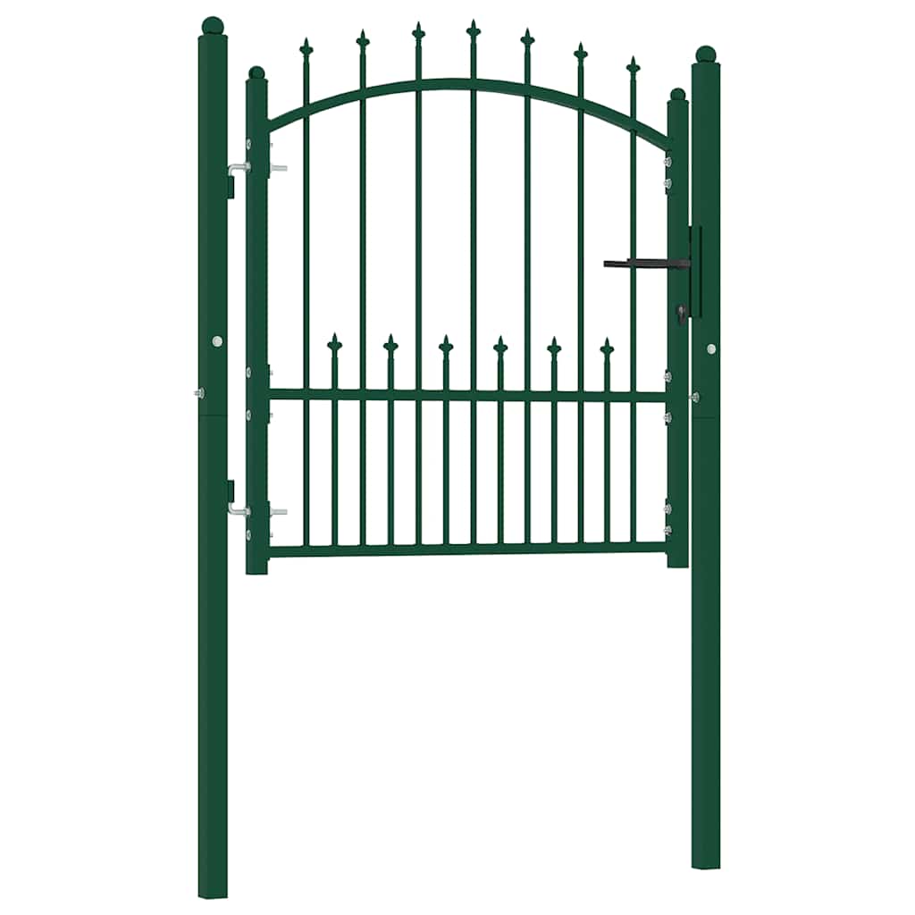 Vidaxl poort met speerpunten 100x100 cm staal groen