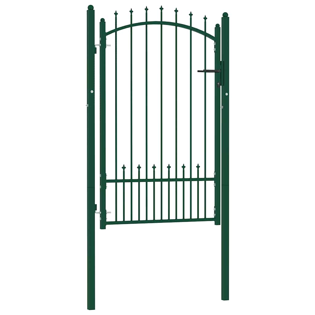 Vidaxl poort met speerpunten 100x150 cm staal groen