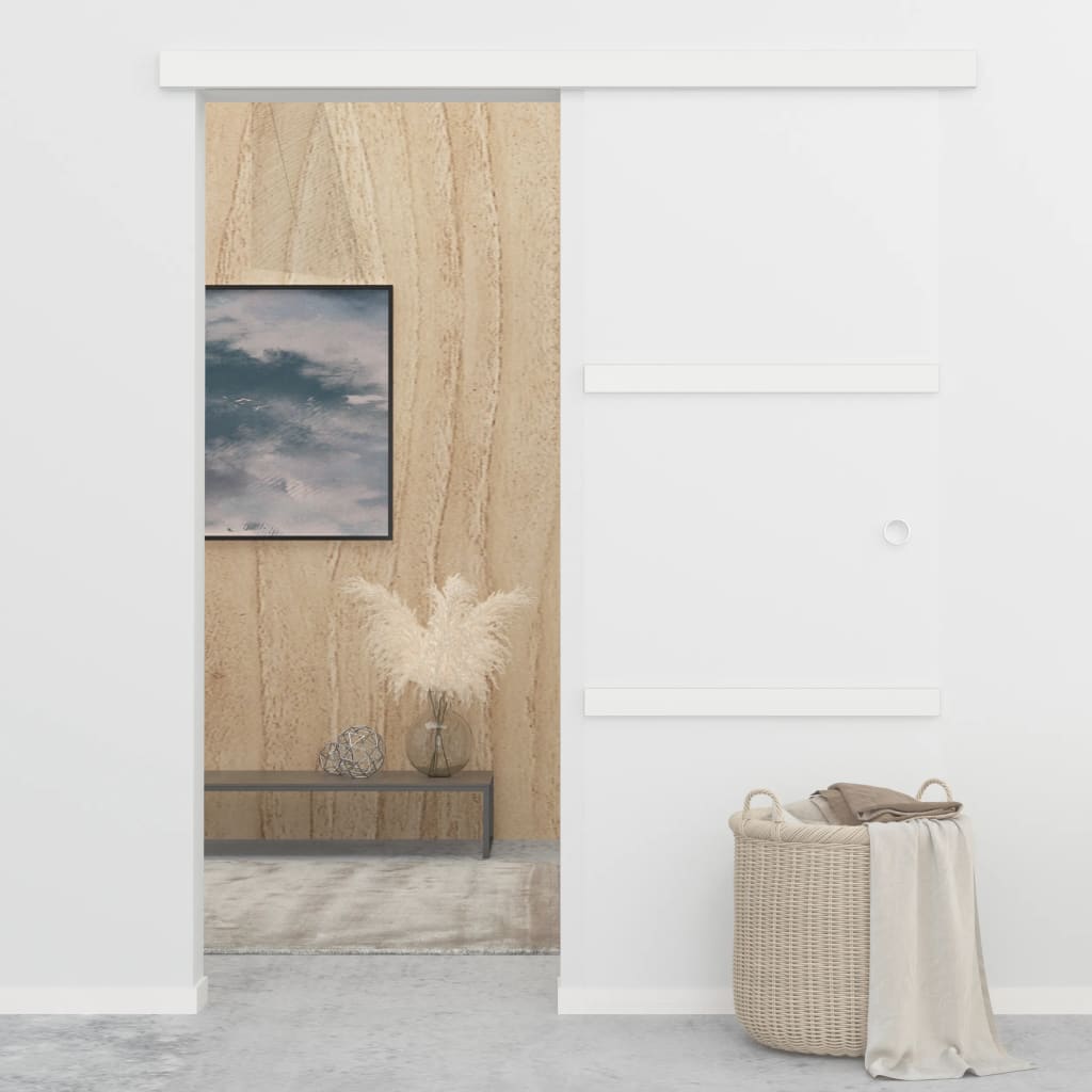 Vidaxl schuifdeur met zachte stops 76x205 cm esg-glas en aluminium