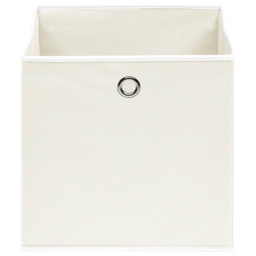 Vidaxl opbergboxen 4 st 32x32x32 cm stof wit