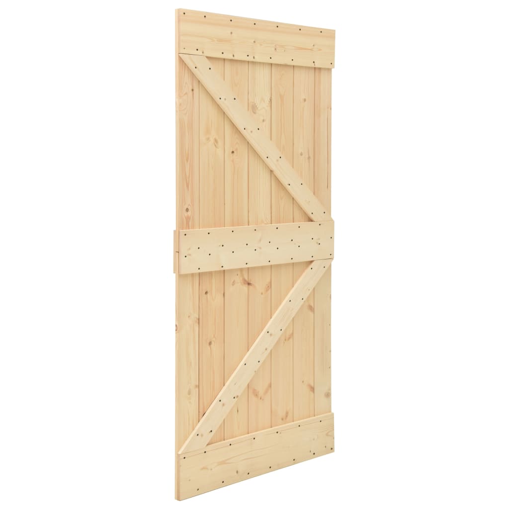 Vidaxl deur 90x210 cm massief groenhout