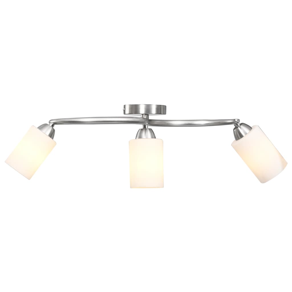 Vidaxl plafondlamp met keramische cilindervormige kappen 3xe14 wit