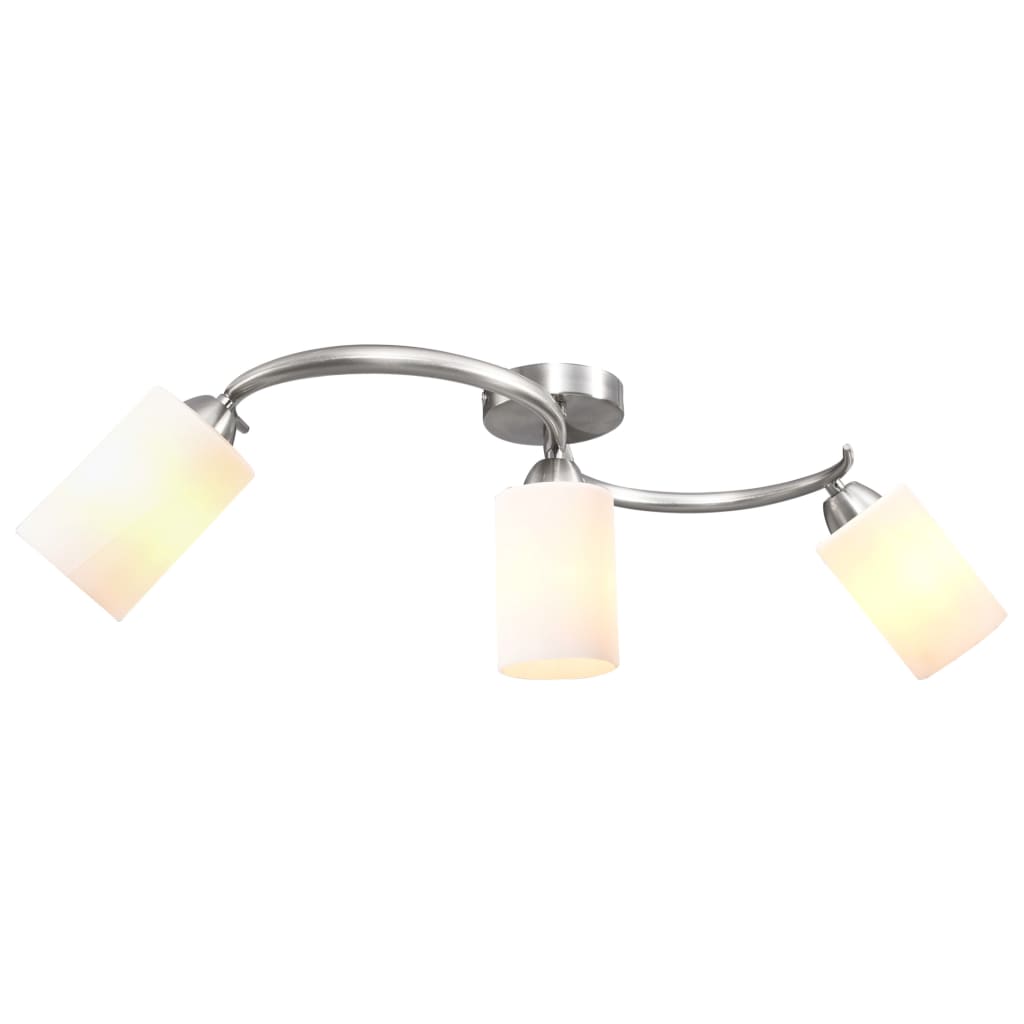 Vidaxl plafondlamp met keramische cilindervormige kappen 3xe14 wit