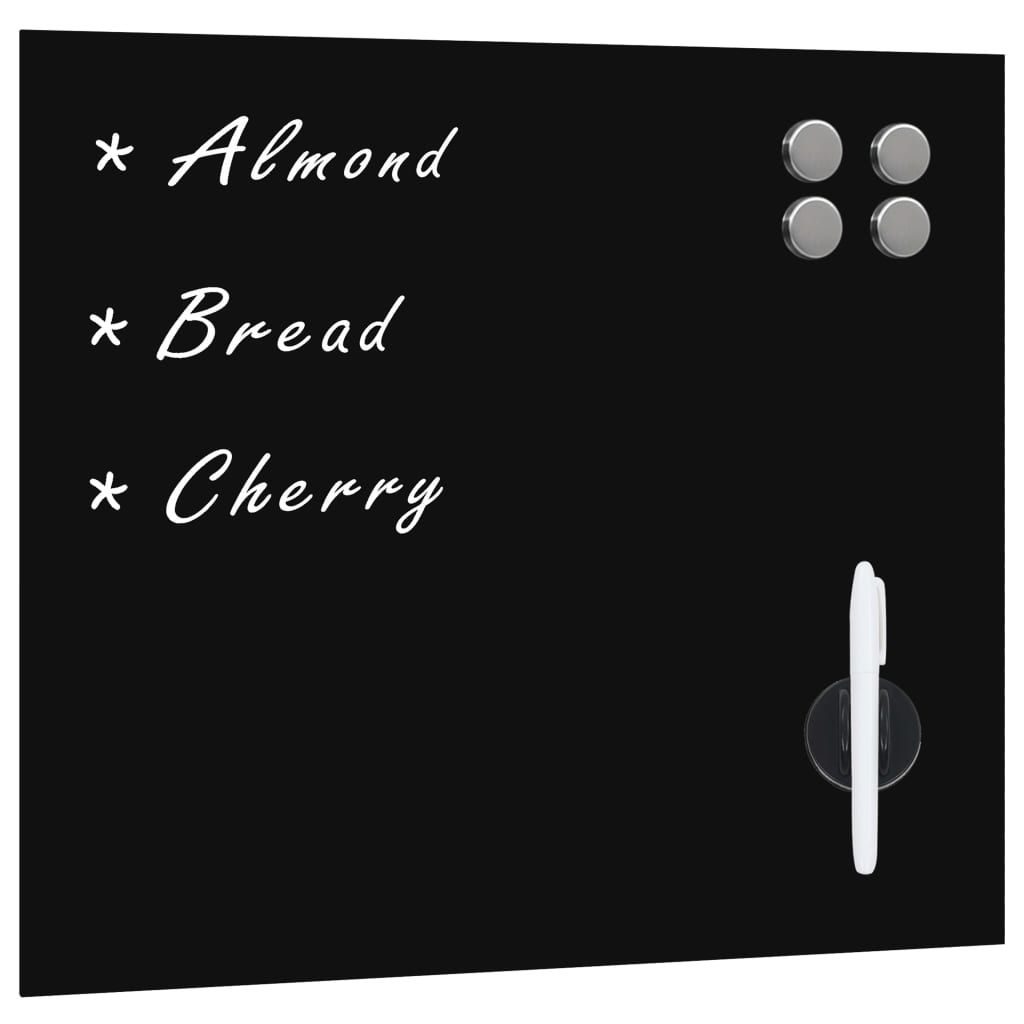 VidaXL Magneetbord voor aan de toverstaf 60x60 cm glas