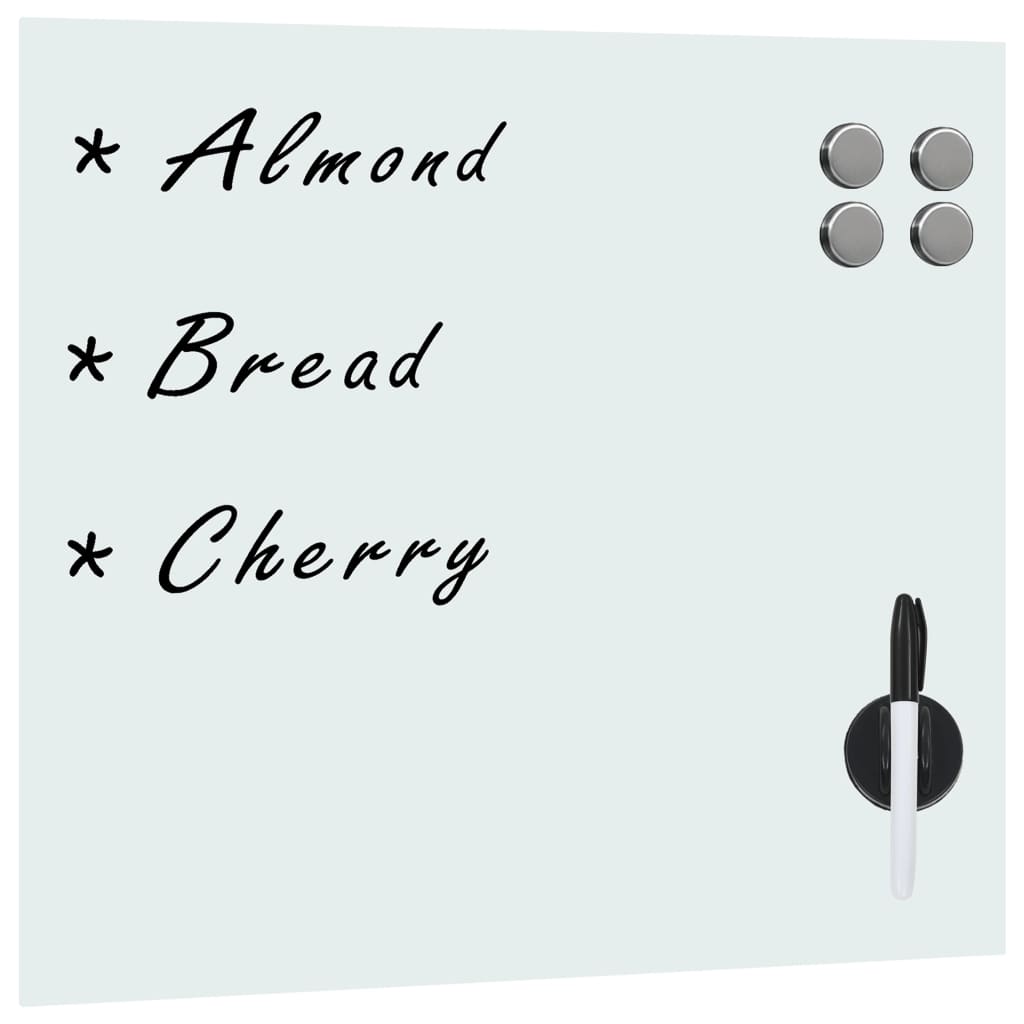 Vidaxl magneetbord voor aan de toverstaf 50x50 cm glas