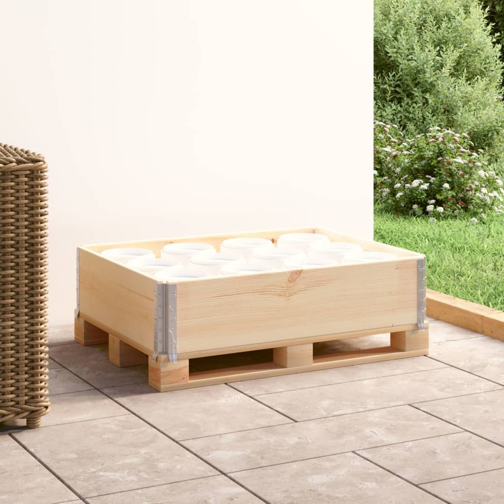 Vidaxl palletopzetrand 60x80 cm massief groenhout