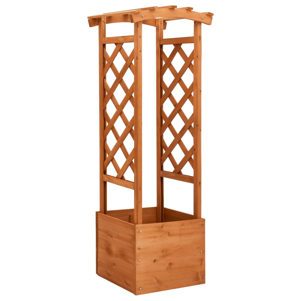 Vidaxl lattenwerkplantenbak met boog 49x39x130 cm vurenhout