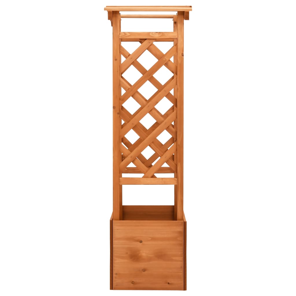 Vidaxl lattenwerkplantenbak met boog 49x39x130 cm vurenhout