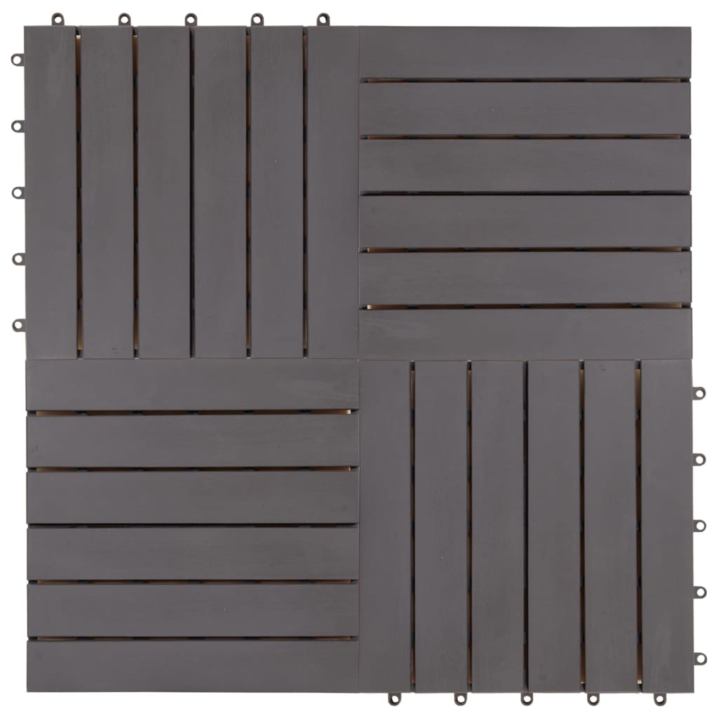 VidaXL Terrastegels 20 st 30x30 cm massief acaciahout greywash