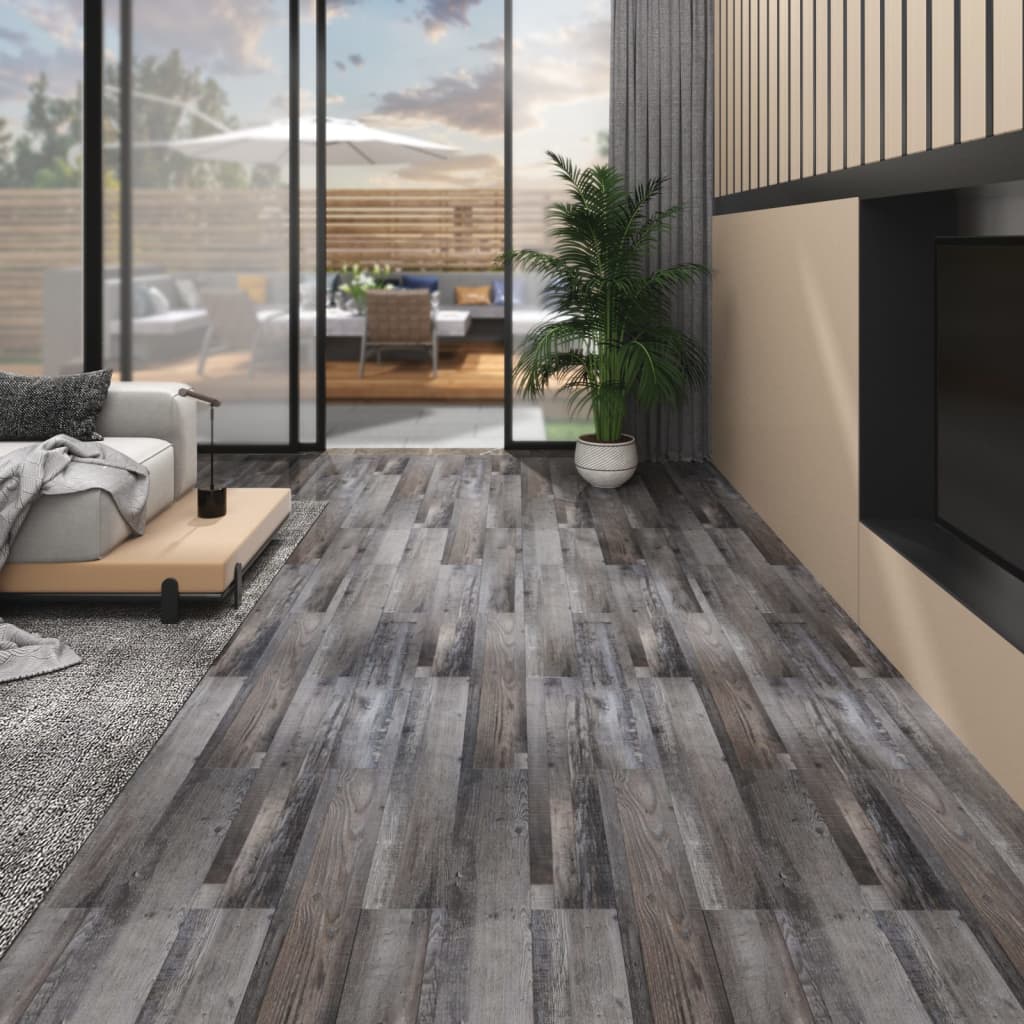 Vidaxl vloerplanken zelfklevend 5,02 m² 2 mm pvc industriële houtkleur