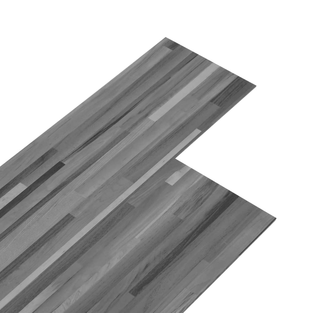 Vidaxl vloerplanken niet-zelfklevende 5,26 m² 2 mm pvc gestreept grijs