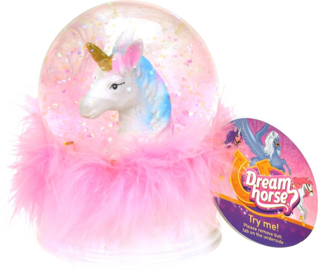 Droompaard Sneeuwbol Eenhoorn met Licht