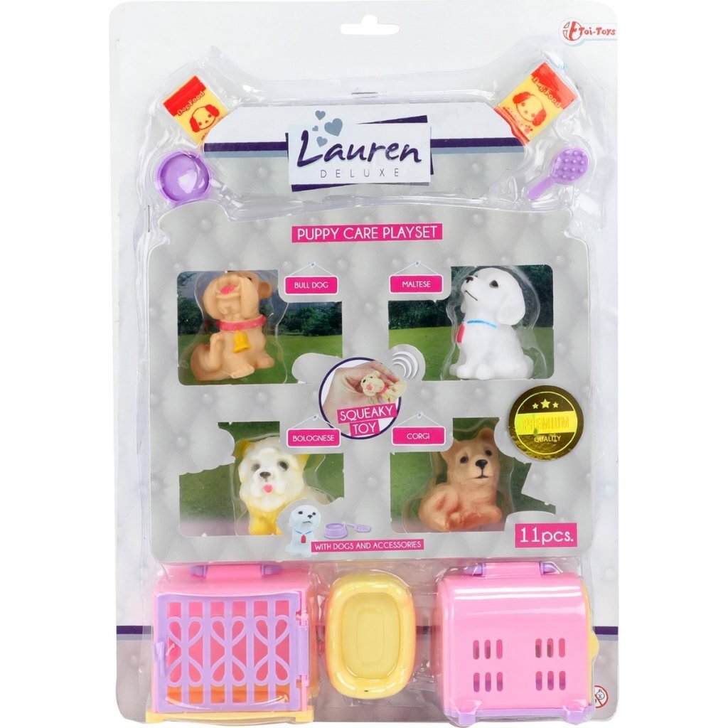 Lauren deluxe puppy's in koffer + geluid