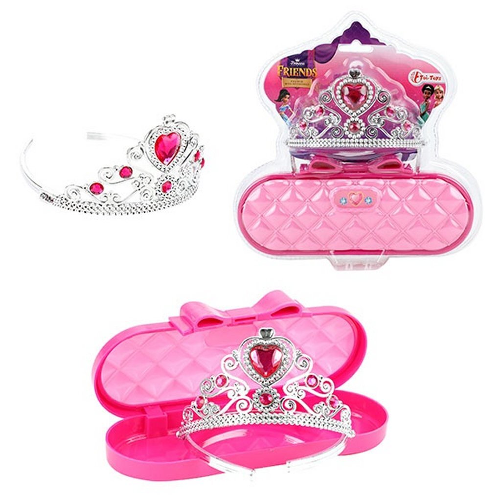 Prinsessenvriendjes prinses diadeem met tasje roze