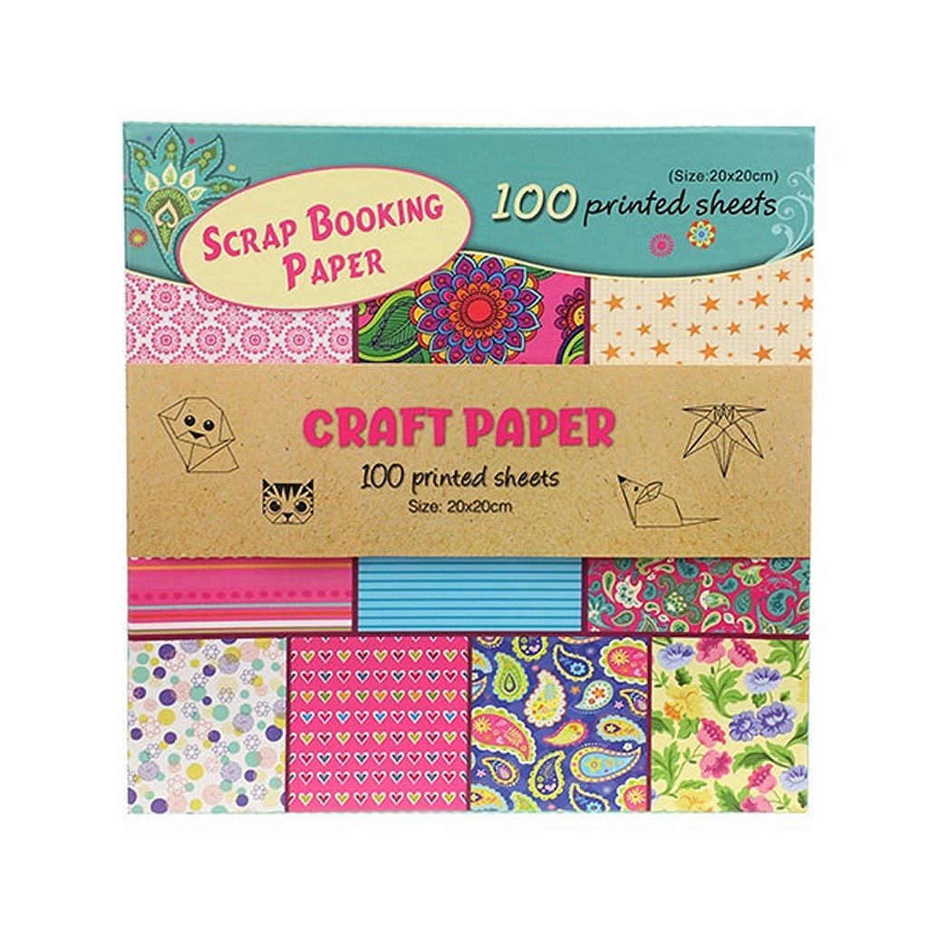 Toi-toys knutselpapierset 100 verborgene 20x20cm