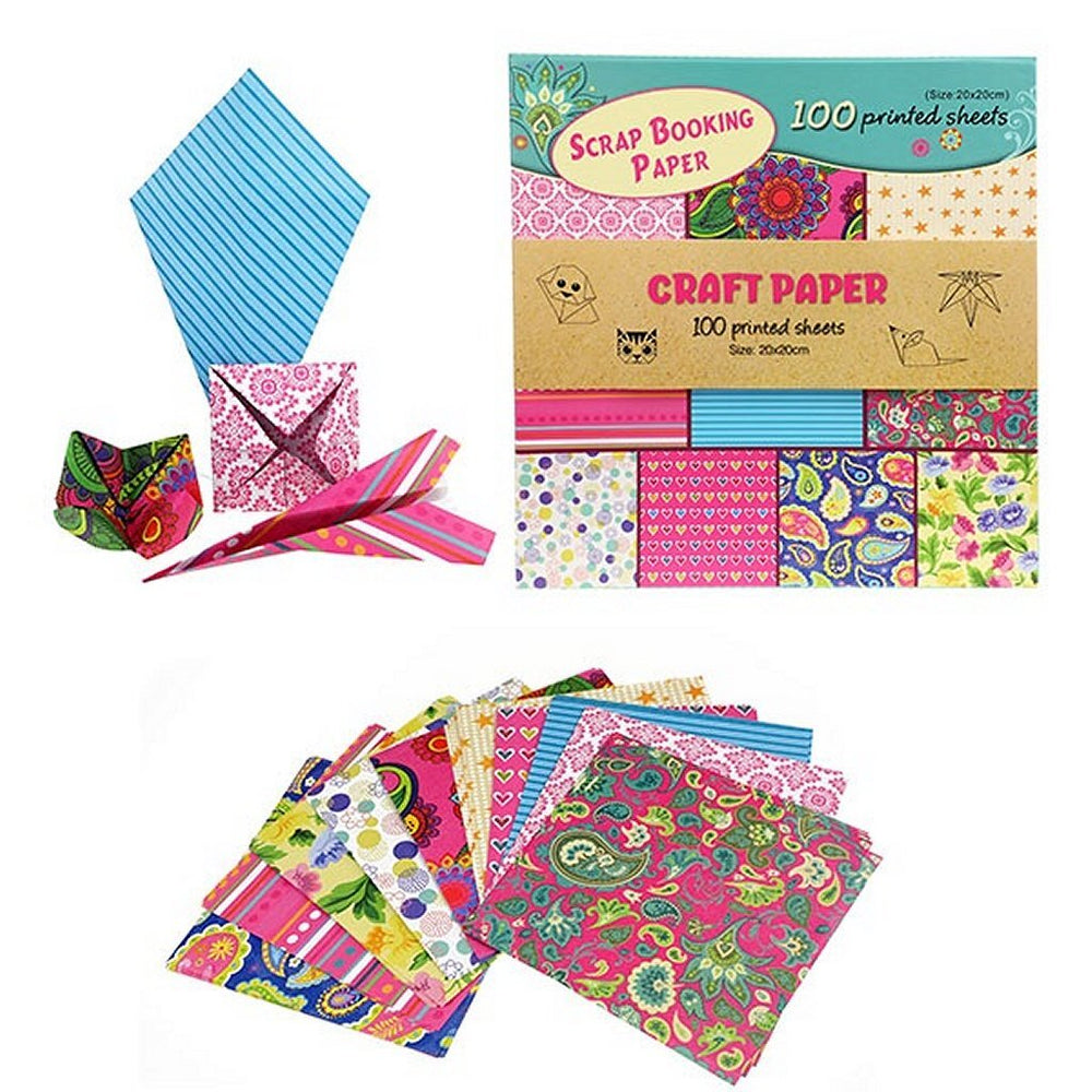 Toi-toys knutselpapierset 100 verborgene 20x20cm
